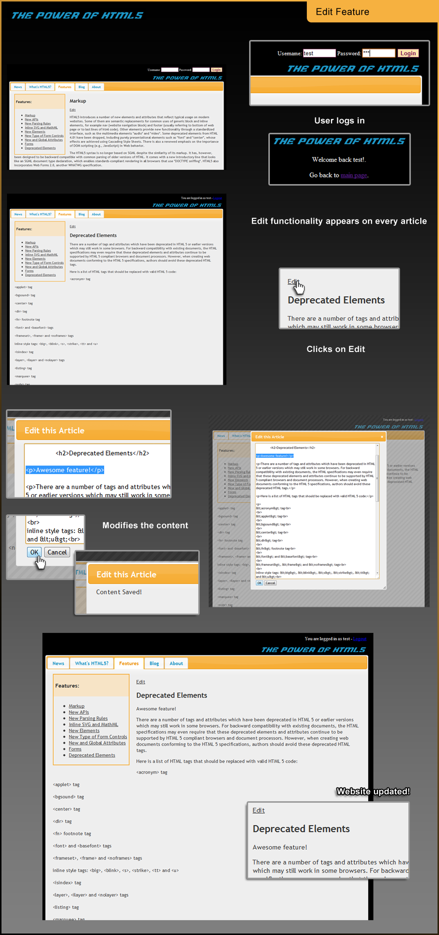 The Power of HTML5 - Edit Feature Walkthrough
